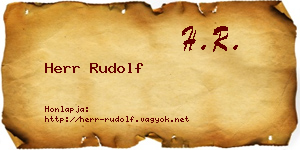 Herr Rudolf névjegykártya